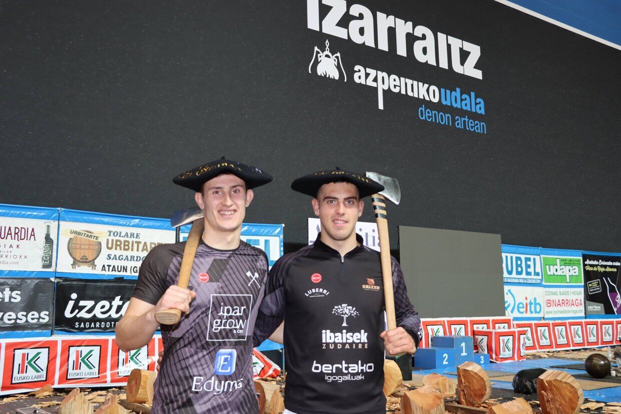 Iker Vicente, ganador del Urrezko Binakako Aizkolari Txapelketa